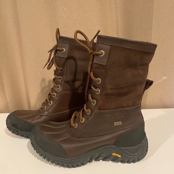 UGG Women's Lace-Up‎ Brown Boots Size 6 Waterproof Vibram Sole Winter Snow - Picture 4 of 11